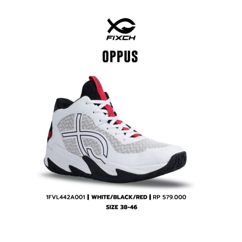 Fixch OPPUS 新版白色/黑色/紅色代碼 1FVL442A001 VOLLEY 鞋 FIXCH 新版*原裝完整最