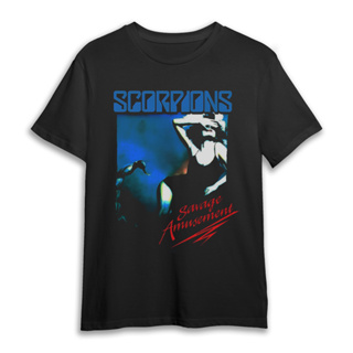 Scorpions Savage Ammosement T 恤高級蝎子樂隊 T 恤搖滾樂隊金屬 T 恤
