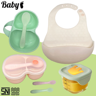 嬰兒餐具用品午餐盒圍裙和嬰兒餐具盒微波爐套裝