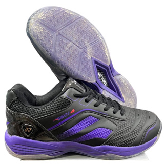 Yonex Akayu Super 4 羽毛球鞋黑色紫色