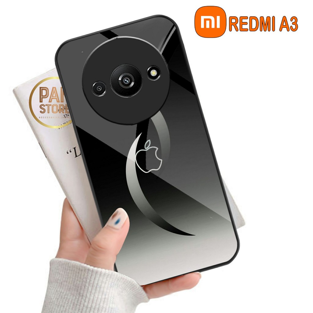 XIAOMI 軟殼玻璃殼小米 Redmi A3 最新 2024 年全覆蓋相機保護膜手機圖案