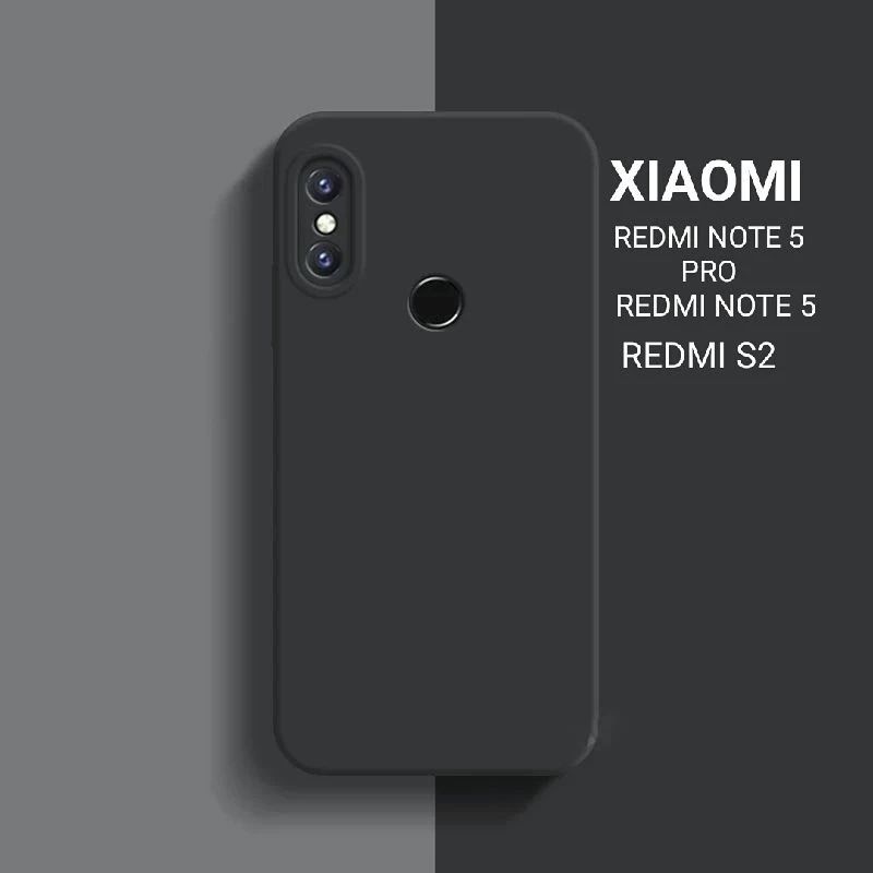 REDMI XIAOMI 軟殼外殼 Pro 相機小米紅米 Note 5/5 Pro/S2 全黑
