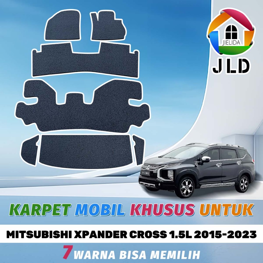MITSUBISHI 傑利達汽車地毯 pvc 麵條粉絲定制三菱 Xpander Cross 1.5L 2015-2023