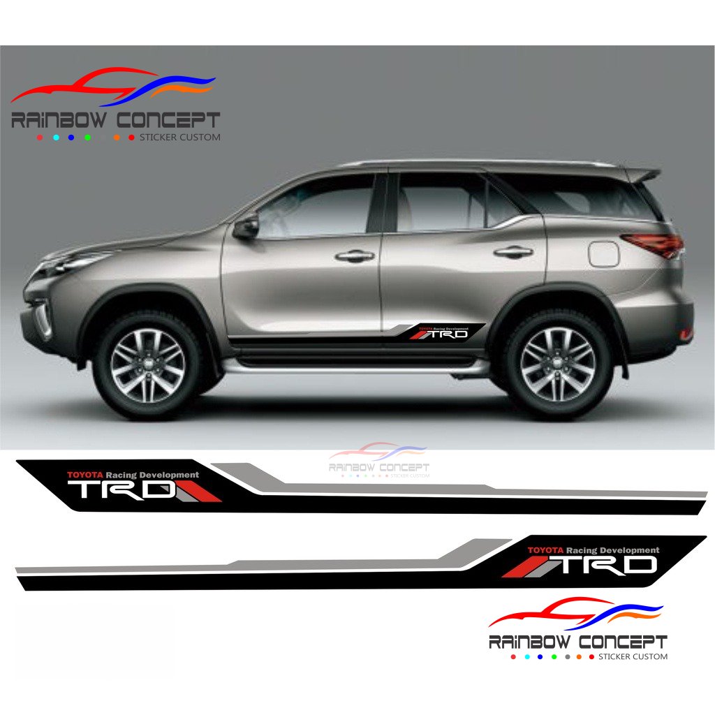 豐田 Fortuner 貼紙汽車側車身 Trd sportivo Fortuner 貼紙