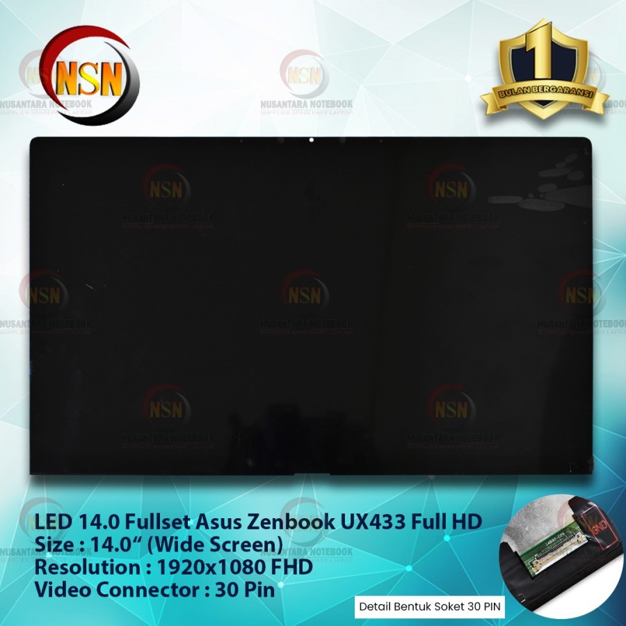 Led 14.0 英寸全套適用於 Zenbook UX433 全高清 30Pin B140HAN06.9