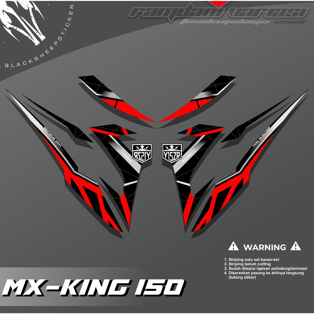 條紋 MX KING 150 貼紙 MX KING 泰國簡約 MX KING 150 泰國