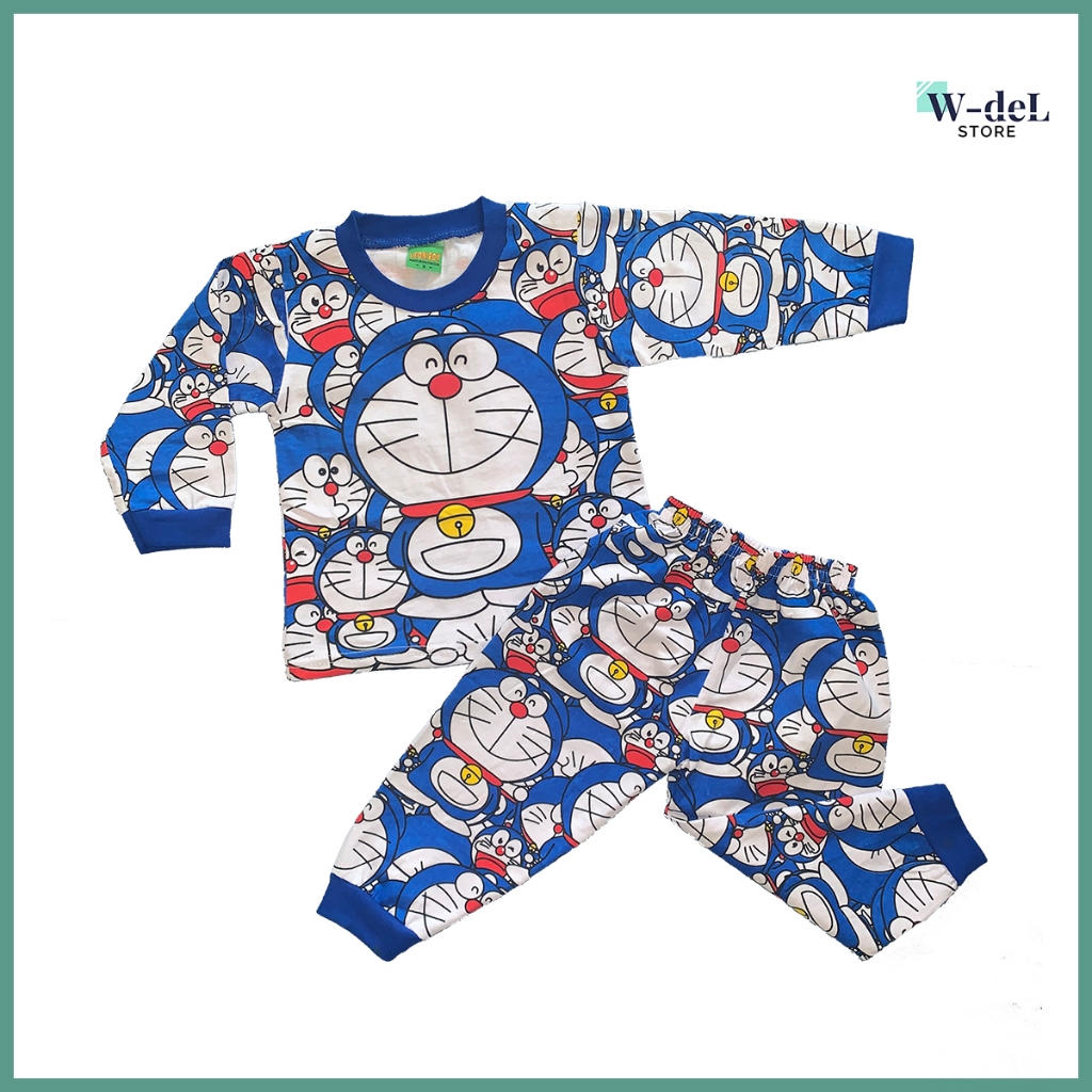 哆啦夢 哆啦a夢兒童睡衣套裝全印花兒童睡衣9個月-8歲