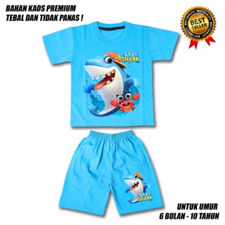 Baby SHARK男童套裝PREMIUM Material 男童套裝1-10歲T恤兒童套裝