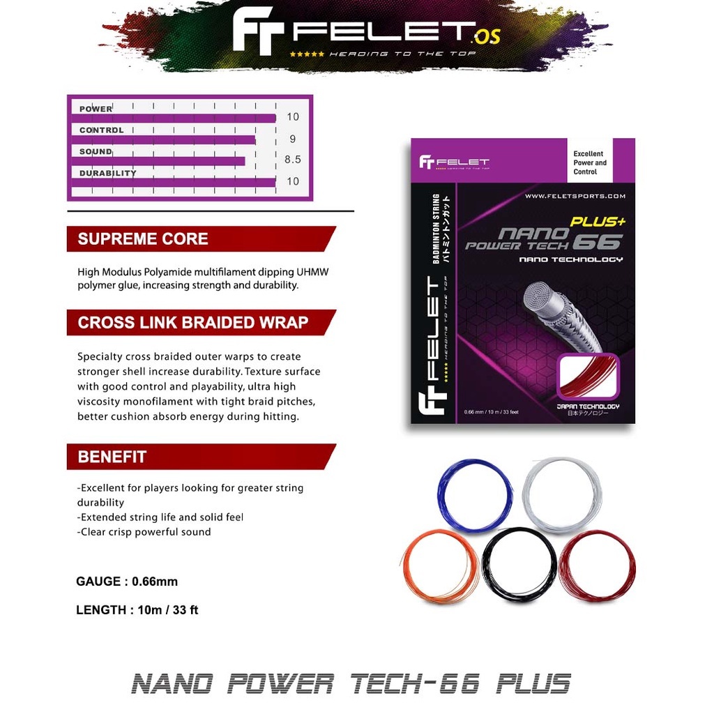 Felet STRING NANO POWERTECH 66 PLUS 由 FELET 原創