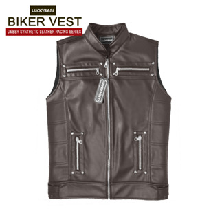 Biker Vest 男士皮革背心男士合成皮革背心男士合成皮革背心