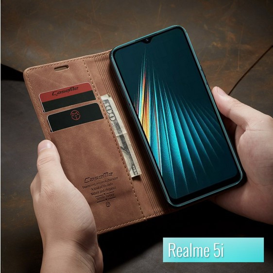 Realme 5 5i C3 6i 高級翻蓋錢包保護套磁性錢包保護套