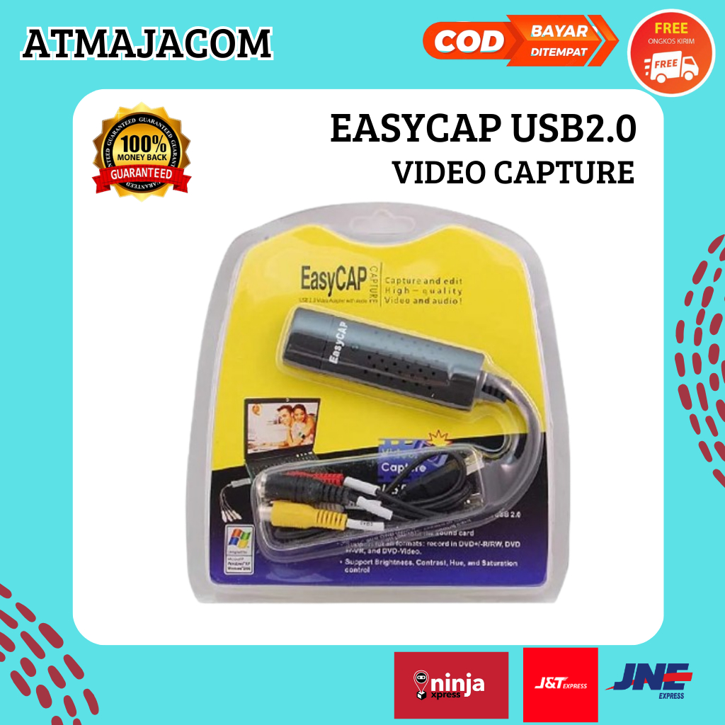 Easycap 視頻採集卡 USB2.0 AV 採集視頻錄製工具