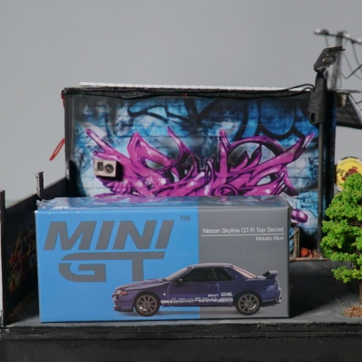 Mini GT Nissan Skyline GT R R32 頂級秘密金屬藍 589