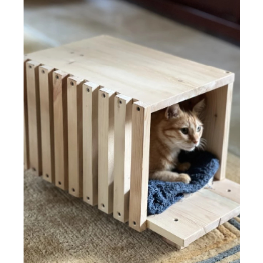 Kayu 定制訂單木製貓籠 40x60 x 25 厘米