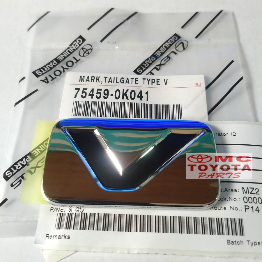 標誌標誌 V 豐田 Kijang Innova 75459-0K041 原裝