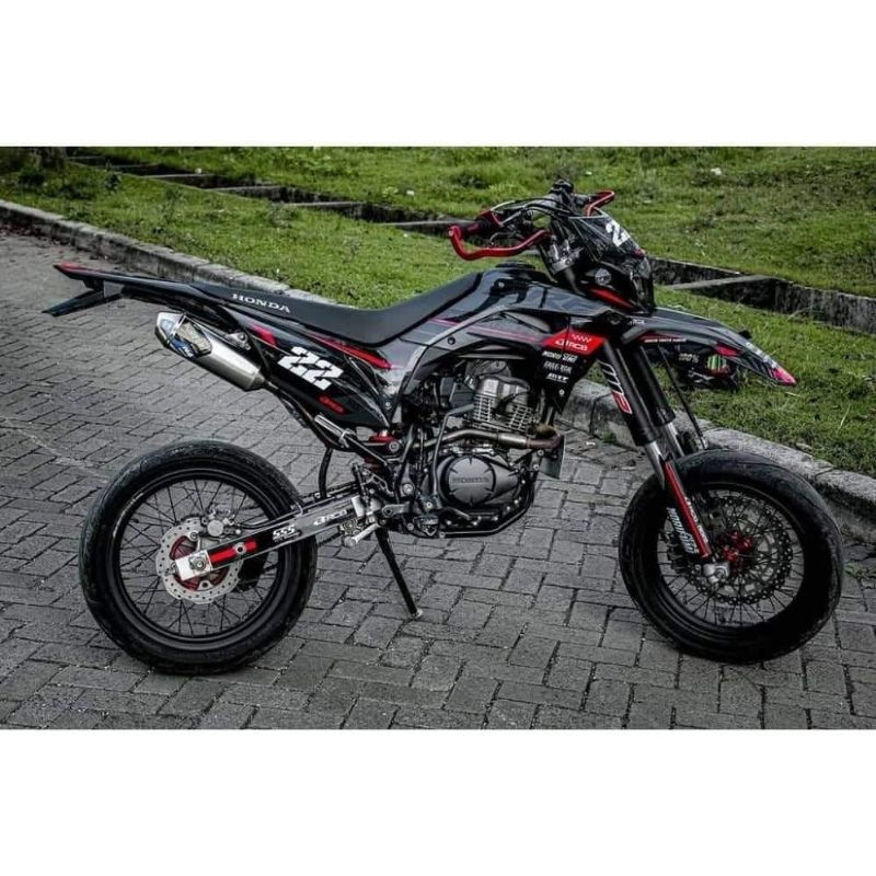 Hitam 貼花 crf 150l 全身貼花 crf supermoto 150l 全身貼花 crf 黑色