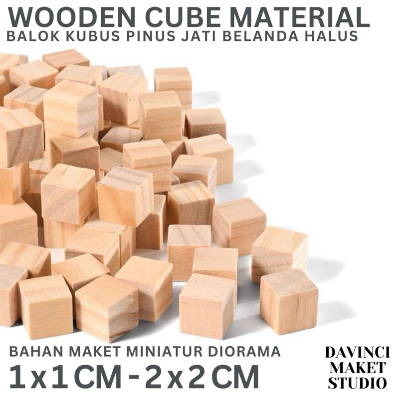 Kayu 松木方塊骰子方松木方塊荷蘭柚木方盒骰子 1cm 2cm 3cm