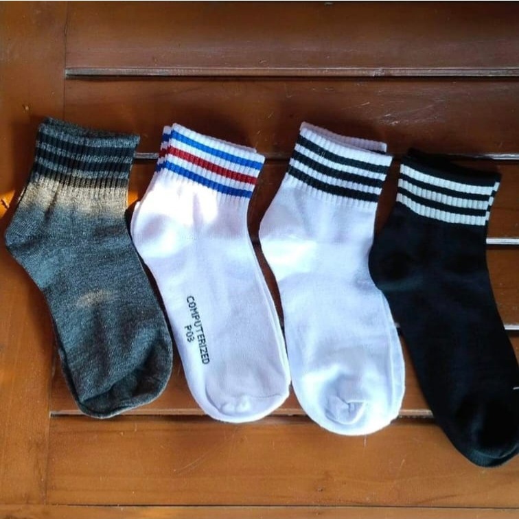 Najiha 批發 12 雙短襪條紋圖案最新老派襪子