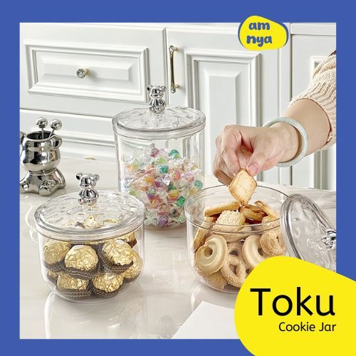 Toku獨特的透明密封蛋糕罐零食儲存罐透明糖果餅乾罐