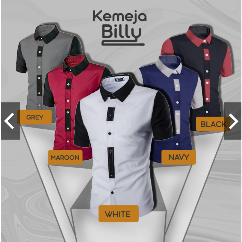 Kemeja Fortklass BILLIE 襯衫 Koko 刺繡純色襯衫男士短袖常規版型穆斯林服裝男士開齋節襯衫男孩