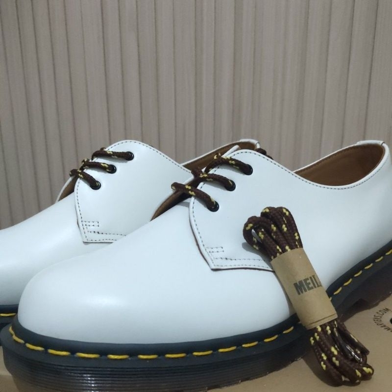 Dr Martens 鞋帶 3 孔 65 厘米主要棕色黃色桿