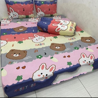 床單兔子圖案床單英國 180X20 160X200 120X200 床單用於木棉床墊嬰兒床床墊泡沫床墊和彈簧床