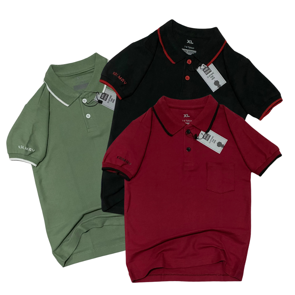 Katun Polo 衫兒童口袋馬球衫 1-12 歲材料棉 cvc 24s Pique 優質高品質標準發行中性