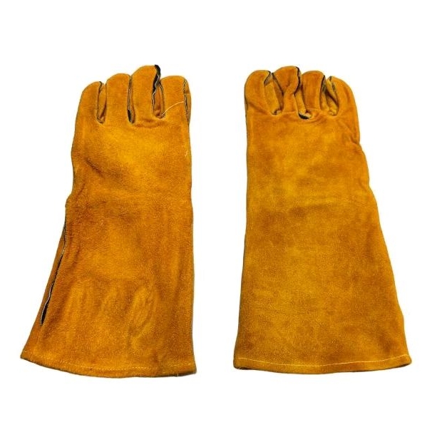 焊接手套黃色焊接手套全優質長皮革 16
