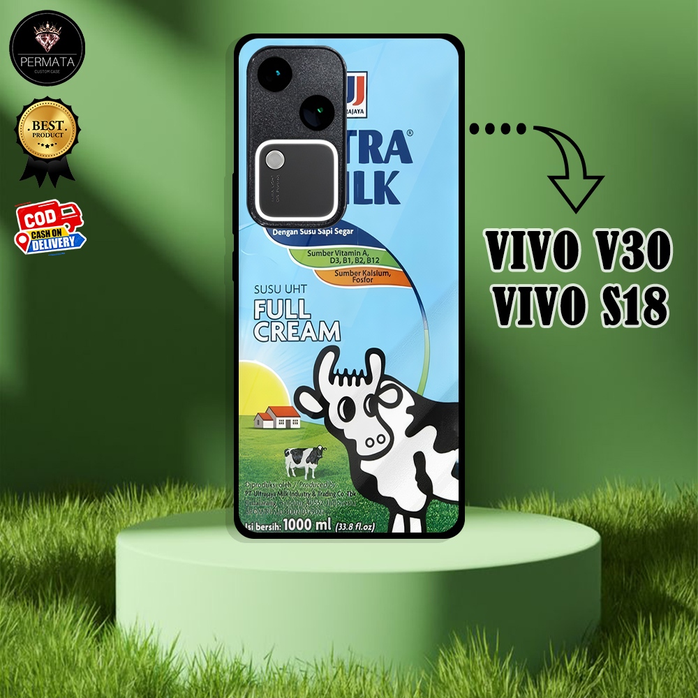 外殼光面 Vivo V30 Vivo S18 外殼酷圖片高清優質外殼現代超牛奶圖案