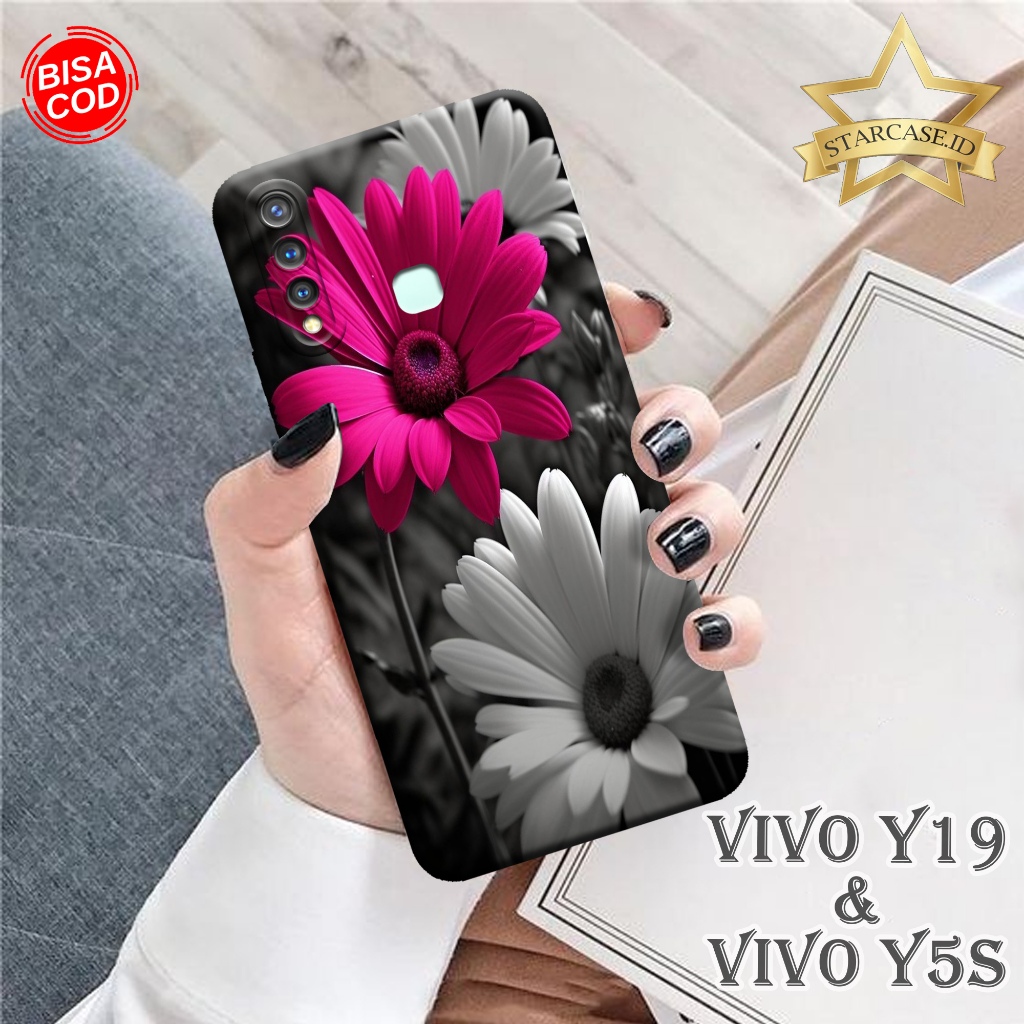 HP 手機殼 Vivo Y19 Vivo Y5s 最新花卉手機殼 Vivo Y19 Vivo Y5s 保護性惠普手機配件