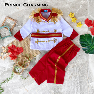 MERAH PRINCE 迷人兒童服裝紅色兒童服裝拍照服裝嬰兒服裝新生兒服裝男孩衣服
