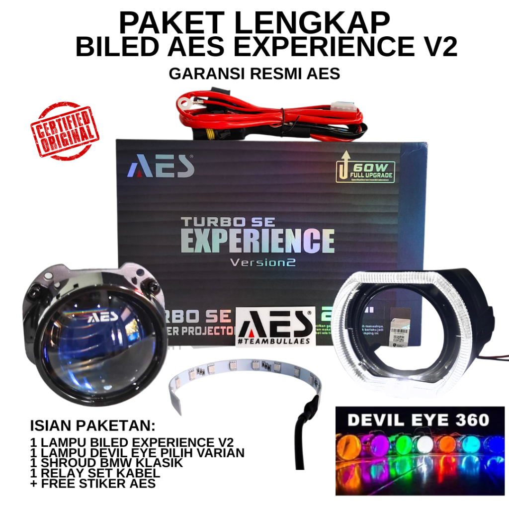 完整包裝投標 Aes Turbo Experience V2 2.5 英寸 60 瓦通用汽車摩托車單位價格