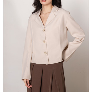 ASOKA Kai Blazer 4550 外鈕扣長袖韓版西裝外套正式女長袖