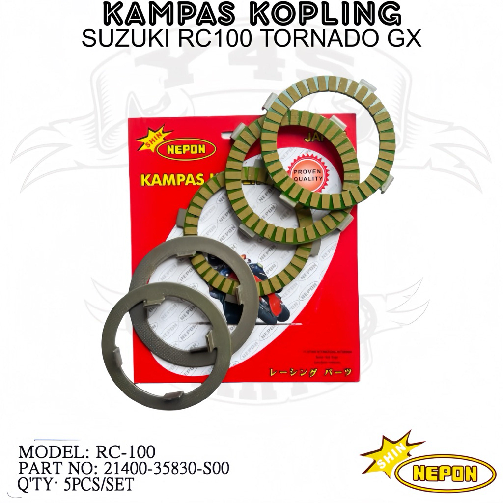 NEPON 離合器片 SUZUKI RC100 TORNADO GX 5 件