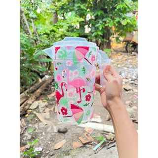 SHABBY 1,5升飲用水溫度計/防冰溫度計進口塑膠花卉圖案水溫