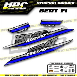 條紋貼紙煎鍋變體定製 BEAT FI HONDA BEAT
