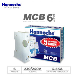 Hannochs 微型斷路器 MCB 1 相 6 安培 MCBH 1 相 6A