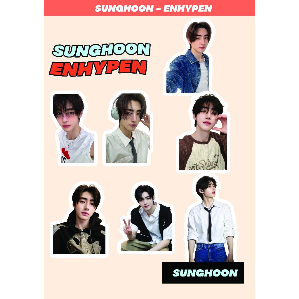 SUNGHOON ENHYPEN 貼紙 I ENHYPEN 全息貼紙 I 日月照片卡 I ENHYPEN 貼紙 I EN