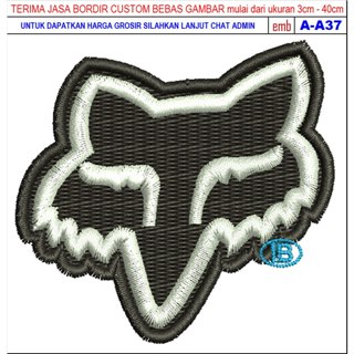 Gib PATCH LOGO 刺繡 A-A37 賽車自行車 FOX 頭圖標