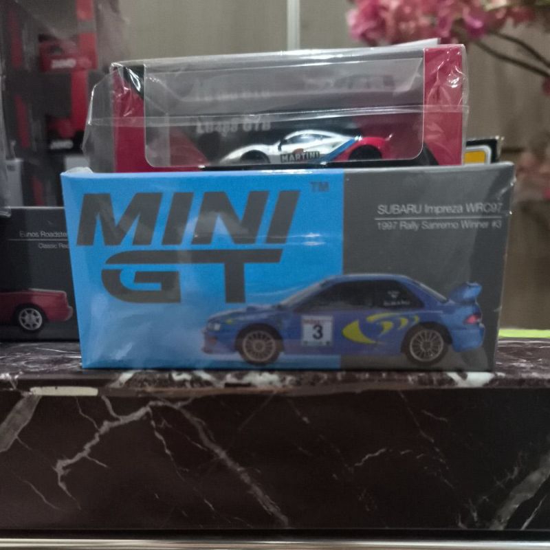 SUBARU Mini GT 斯巴魯翼豹 WRC 97 1997 年拉力賽 Sanremo 獲勝者 3 藍色