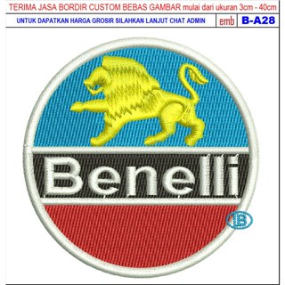Gib PATCH LOGO 刺繡 B-A28 BENELLI 復古自行車摩托車 NOS