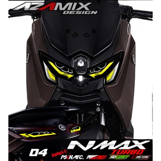 Code 04 NMAX TURBO/NEO 摩托車燈變體貼紙 NMAX TURBO/NEO 摩托車燈眉貼紙