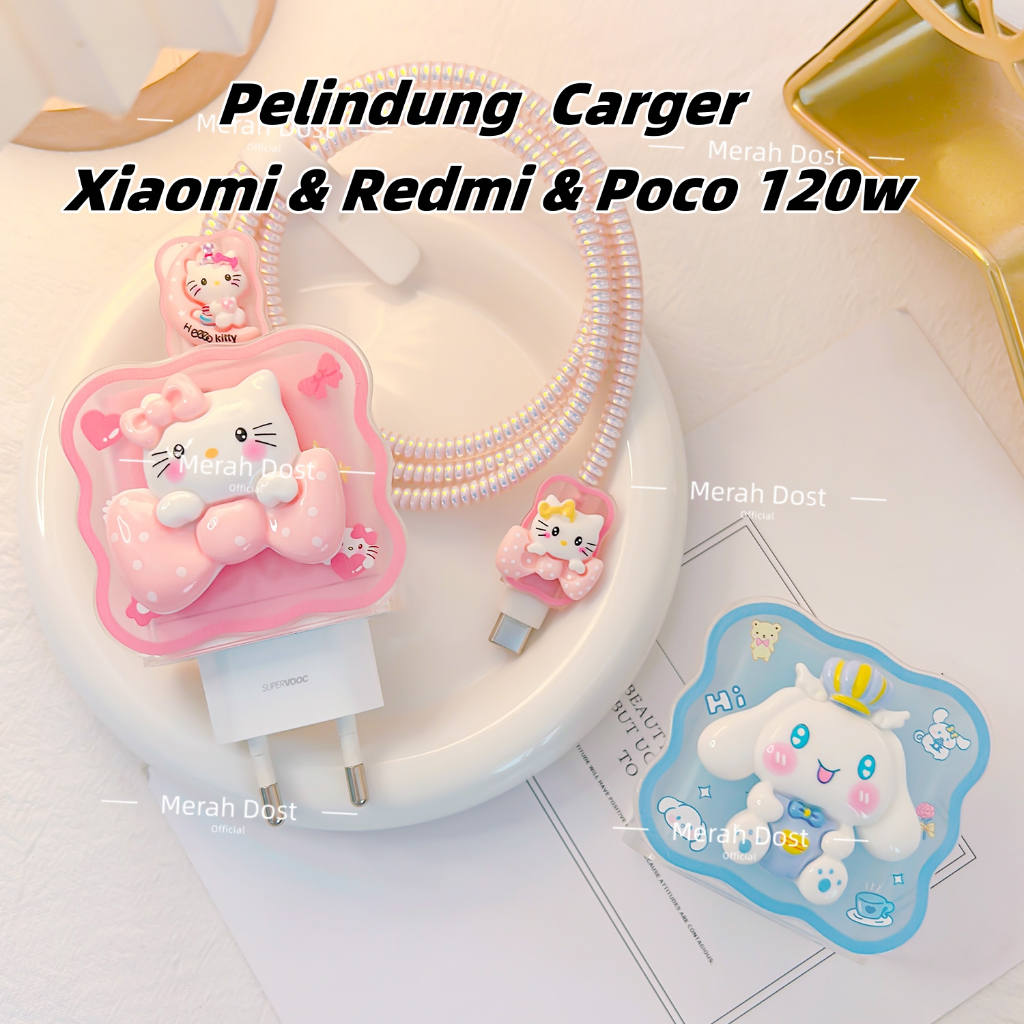 XIAOMI REDMI 小米紅米 Poco 120w 充電器電纜保護器適配器保護器充電器頭保護器充電器電纜保護器充電器