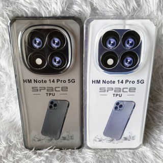 HP 最新透明外殼軟殼 Redmi note 14 pro 5G/POCO X7 5G 透明矽膠和手機背面保護膜+相機