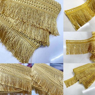 Nazhifa 印花配飾流蘇金旗蕾絲時尚圍巾披肩 Rawis 舞蹈服