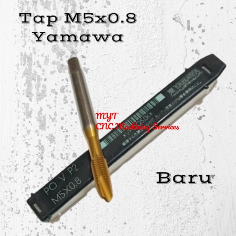 Mesin Tap PO m5x0.8 Yamawa Tap 機用絲錐 Yamawa m5 0.8 hss-e Coat