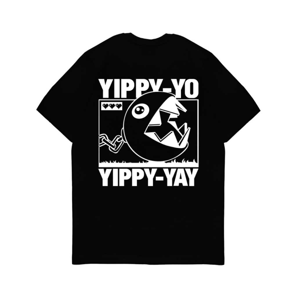 Hitam Mario Bros Yippy-Yo Yippy-Yay T 恤男女通用黑色成人上衣