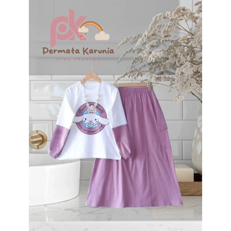 Chinamon SET 兒童裙套裝騎行印花裙套裝一套工裝裙 CINAMON SET