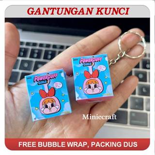 Gantungan KEYCHAINS 鑰匙扣冰箱磁鐵冰箱微型盒 P*WER PUFF GIRLS
