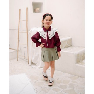 Kemeja Lucia COLLAR Shirt Hunny Bunny 兒童長袖襯衫兒童聖誕裝小孩聖誕襯衫